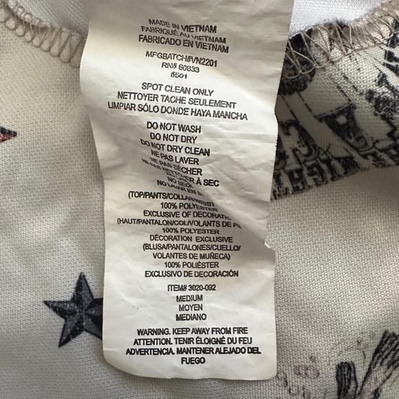 Clown Top & Hat Bundle Graphic Long Sleeve CALIFORNIA COSTUMES SIZE MEDIUM - Picture 4 of 7